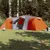 Produktbild 3 för Campingtält 12 Personer grå & orange 840x720x200 cm 185T taft