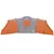 Produktbild 6 för Campingtält 12 Personer grå & orange 840x720x200 cm 185T taft
