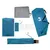 Produktbild 12 för Campingtält 4 personer blå 300x250x132 cm 185T taft