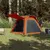 Produktbild 3 för Campingtält 4 Personer grå & orange 240x221x160 cm 185T taft
