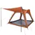 Produktbild 5 för Campingtält 4 Personer grå & orange 240x221x160 cm 185T taft