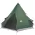 Produktbild 4 för Campingtält 4 personer grön 367x367x259 cm 185T taft