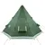 Produktbild 7 för Campingtält 4 personer grön 367x367x259 cm 185T taft