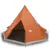 Produktbild 2 för Campingtält 4 Personer grå & orange 367x367x259 cm 185T taft