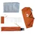 Produktbild 12 för Campingtält 4 Personer grå & orange 367x367x259 cm 185T taft