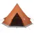 Produktbild 5 för Campingtält 4 Personer grå & orange 367x367x259 cm 185T taft