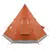 Produktbild 7 för Campingtält 4 Personer grå & orange 367x367x259 cm 185T taft