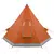 Produktbild 8 för Campingtält 4 Personer grå & orange 367x367x259 cm 185T taft