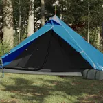 Campingtält 1 person blå 255x153x130 cm 185T taft