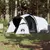 Produktbild 3 för Campingtält 4 personer vit 360x135x105 cm 185T taft
