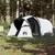 Produktbild 3 för Campingtält 3 personer vit 370x185x116 cm 190T taft
