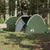 Produktbild 3 för Campingtält 4 personer grön 405x170x106 cm 185T taft