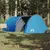 Produktbild 3 för Campingtält 4 personer blå 405x170x106 cm 185T taft