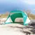 Produktbild 3 för Strandtält havsgrön 274x178x170/148 cm 185T taft