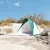 Produktbild 3 för Strandtält havsgrön 268x223x125 cm 185T taft