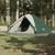 Produktbild 3 för Campingtält 6 personer grön 348x340x190 cm 190T taft