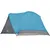 Produktbild 8 för Campingtält 6 personer blå 412x370x190 cm 190T taft