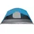 Produktbild 9 för Campingtält 6 personer blå 412x370x190 cm 190T taft