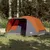 Produktbild 3 för Campingtält 6 personer grå och orange 412x370x190 cm 190T taft