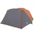 Produktbild 6 för Campingtält 6 personer grå och orange 412x370x190 cm 190T taft