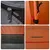 Produktbild 12 för Duschtält grå och orange 121x121x225 cm 190T taft