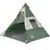 Produktbild 4 för Campingtält 7 personer grön 350x350x280 cm 185T taft