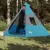 Produktbild 3 för Campingtält 7 personer blå 350x350x280 cm 185T taft