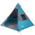 Produktbild 4 för Campingtält 7 personer blå 350x350x280 cm 185T taft