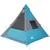 Produktbild 6 för Campingtält 7 personer blå 350x350x280 cm 185T taft