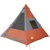 Produktbild 6 för Campingtält 7 Personer grå & orange 350x350x280 cm 185T taft