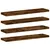 Produktbild 2 för Vägghyllor 4 st rökfärgad ek 40x10x1,5 cm konstruerat trä