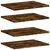 Produktbild 2 för Vägghyllor 4 st rökfärgad ek 40x30x1,5 cm konstruerat trä