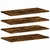 Produktbild 2 för Vägghyllor 4 st rökfärgad ek 60x20x1,5 cm konstruerat trä
