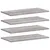 Produktbild 2 för Vägghyllor 4 st grå sonoma 60x20x1,5 cm konstruerat trä