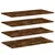 Produktbild 2 för Vägghyllor 4 st rökfärgad ek 80x40x1,5 cm konstruerat trä