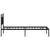 Produktbild 6 för Sängram med huvudgavel metall svart 75x190 cm