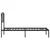 Produktbild 6 för Sängram med huvudgavel metall svart 75x190 cm