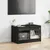 Produktbild 3 för Tv-bänk med glasdörrar svart 68x37x42 cm