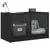 Produktbild 4 för Tv-bänk med glasdörrar svart 68x37x42 cm