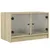Produktbild 2 för Tv-bänk med glasdörrar sonoma-ek 68x37x42 cm