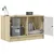 Produktbild 5 för Tv-bänk med glasdörrar sonoma-ek 68x37x42 cm