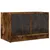 Produktbild 2 för Tv-bänk med glasdörrar rökfärgad ek 68x37x42 cm