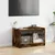 Produktbild 3 för Tv-bänk med glasdörrar rökfärgad ek 68x37x42 cm