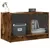 Produktbild 4 för Tv-bänk med glasdörrar rökfärgad ek 68x37x42 cm
