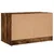 Produktbild 8 för Tv-bänk med glasdörrar rökfärgad ek 68x37x42 cm