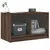 Produktbild 4 för Tv-bänk med glasdörrar brun ek 68x37x42 cm
