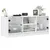 Produktbild 4 för Tv-bänk med glasdörrar vit 102x37x42 cm