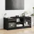 Produktbild 3 för Tv-bänk med glasdörrar svart 102x37x42 cm