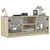 Produktbild 4 för Tv-bänk med glasdörrar sonoma-ek 102x37x42 cm
