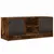 Produktbild 2 för Tv-bänk med glasdörrar rökfärgad ek 102x37x42 cm